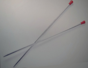 Strieborné pletacie ihlice klasické 35cm