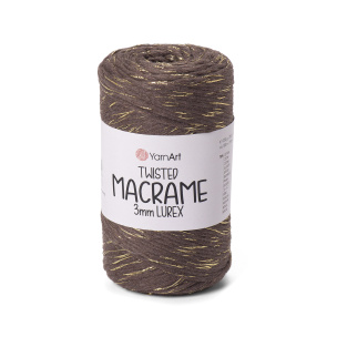 Twisted Macrame Lurex 3mm garn 4 x 250 g